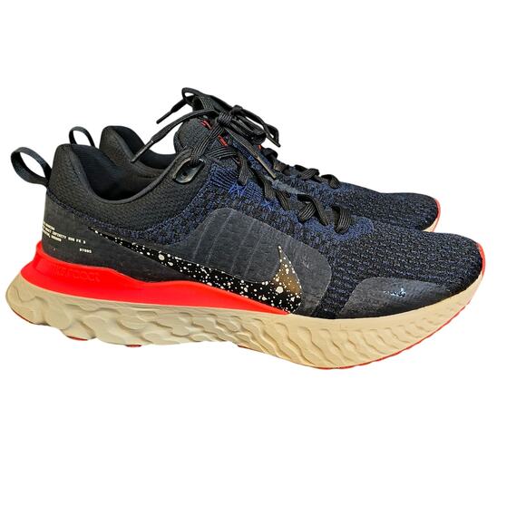 Nike React Infinity Run Flyknit 3 running shoeBlack/Obsidian/Bright Crimson 15